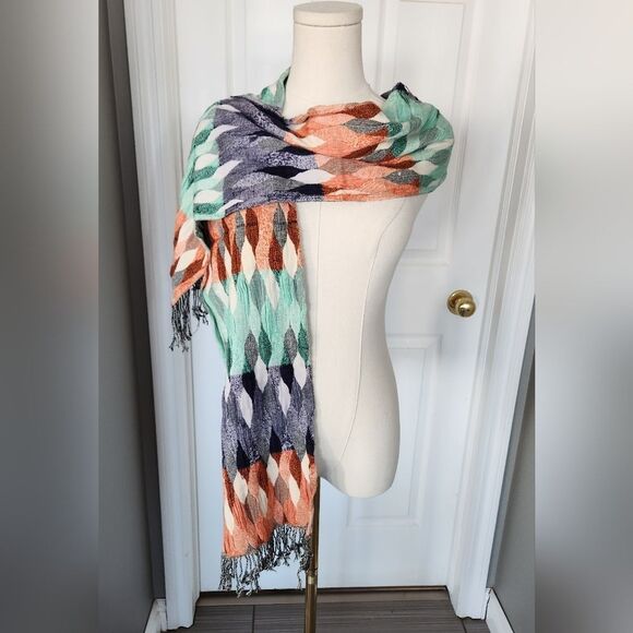 Multi coloured scarf - Picture 2 of 3